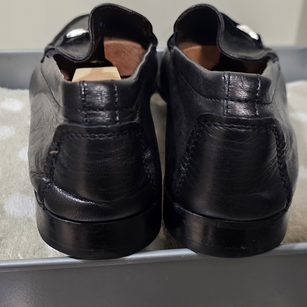 Bruno Magli Black Leather Loafers for Men - Picture 9 of 12